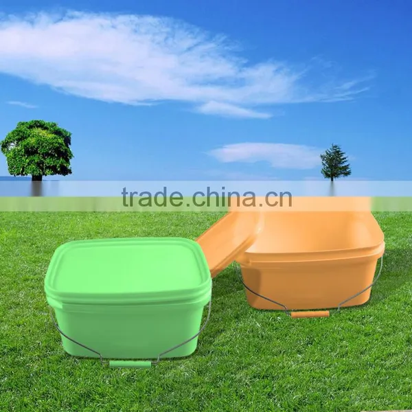 Food Grade 7L Square Plastic Pail Bucket Water Drums photo-3