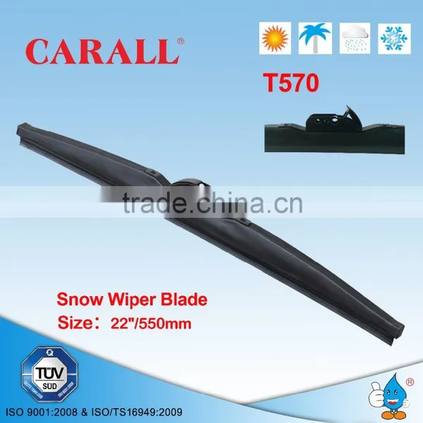 T570 Car Accessories Stainless Steel Frame Windshield Winter Snow Wiper Blade photo-4