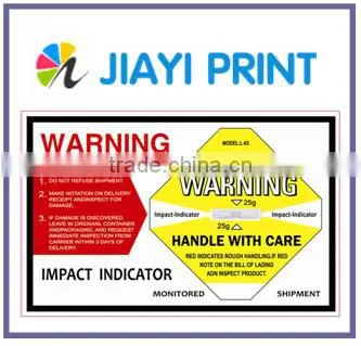 New Arrival 2015 Shockwatch Damage Control Intelligent Impact Monitoring Sticker Shock Sensor Customize photo-4