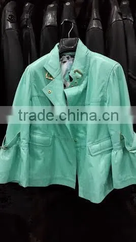 Genuine Leather Fashionable Woman Jacket 2014