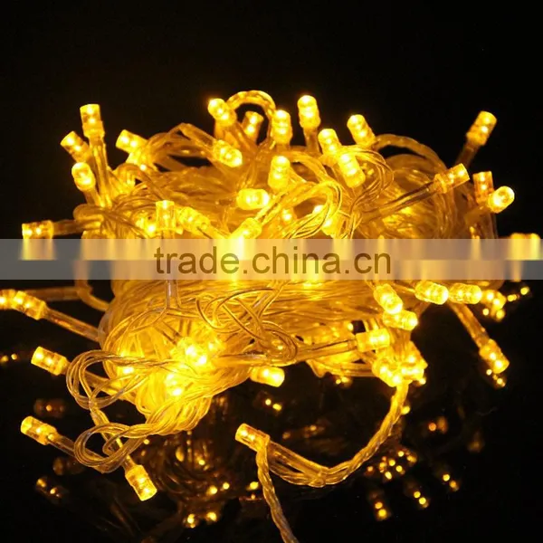 LED String Lights,33 ft 100 LED Bulbs String Fairy Clear Warm White Wire Lights Set With Certified Adapter for Outdoor Wedding photo-3