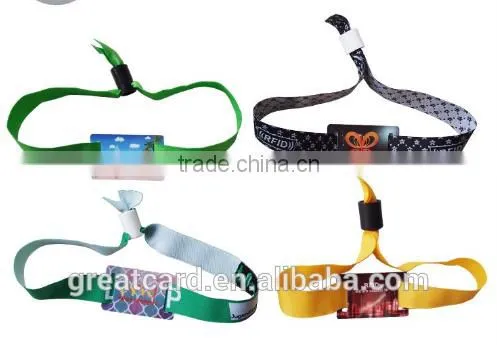 Custom RFID Fabric Woven Festival Polyester Wristbands RFID for Events and Concert photo-6