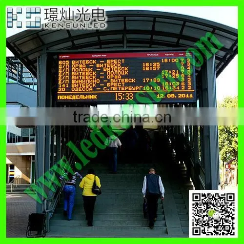 Ph7.62mm Semi-outdoor Amber Led Display Signboard