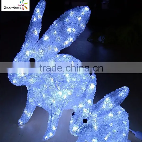 High Quality With RoSH CE Rabbit Shaped Decoration Led Motif Light Rabbit Statues Garden Decoration Home Decor Led Light Supplier's Choice photo-2