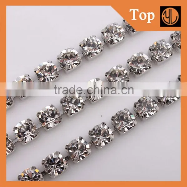 Fashion Silver Painted Good Quality Roll Glass Cup Chain photo-2