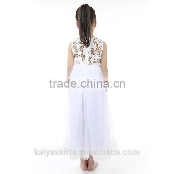 Latest Kids Fairy Angel Party Shining Star Pure White Net Lace Stain Long Baby Dress Frocks photo-3