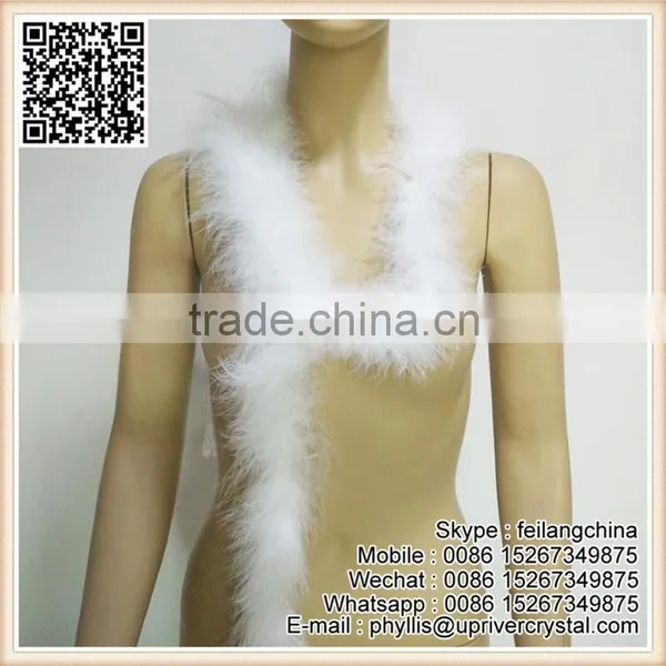 Wedding Party Bridal Dress Up 20g White Fluffy Feather Boa photo-3