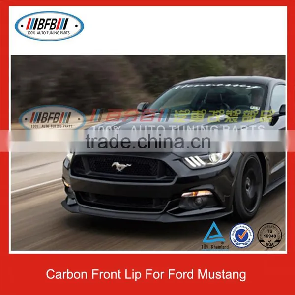 Carbon Fiber Front Bumper Lip for Ford Mustang 2015 photo-3