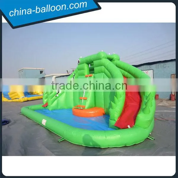 Green Inflatable Water Slide With Pool 7*4*3M Hot Sale photo-3
