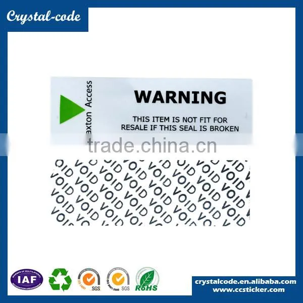 UV Printing Irreveersible Change High Residue Anti Fake Security VOID Label photo-2