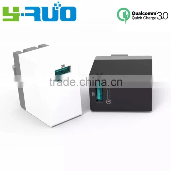Output 18W UK EU, US Plug Qualcomm Certified Quick Charge QC 3.0 /2.0 Wall Charger Passed UL, ETL, FCC, CE photo-2