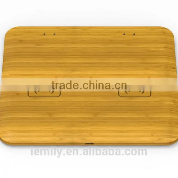 New Bamboo Dual 2 Coil qi Wireless Charger Samsung Wireless Charger Pad photo-5