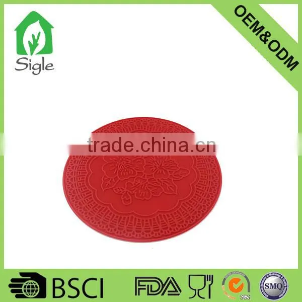 Flower Round Silicone Cup Mat Tea Cup Holder Coffee Cup Mat photo-2