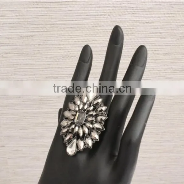 Nice Design Crystal Rhinestone Rings Wholesale, Stretch Rings With Fashion Stretch photo-4