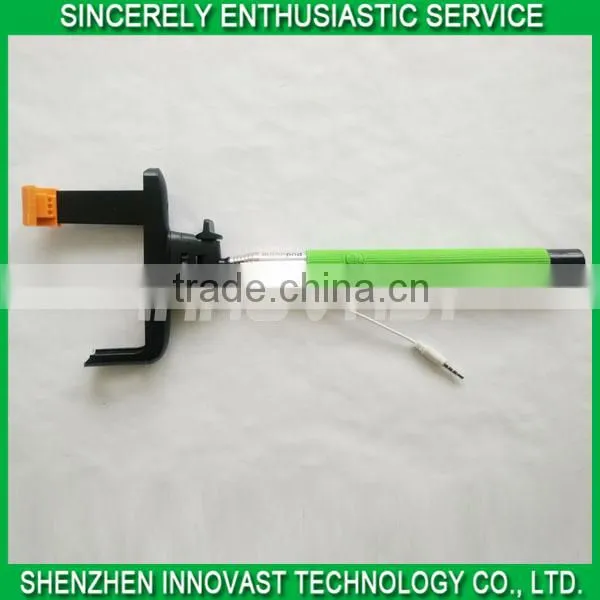 Extendable Monopod Selfie Stick With 3.5mm Audio Cable Wired Monopod
