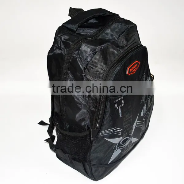 Black Polyester Large Capacity Sport School Bag With Comfort Padding photo-2