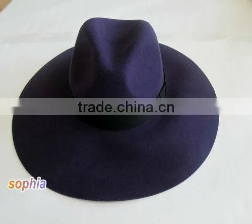 Fashion Ladies Wool Felt Fedora Floppy Winter Hat