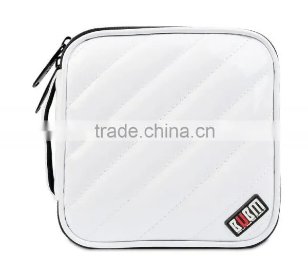 PU Leather White Square CD Bag,DVD VCD Case,Cute CD Case photo-2
