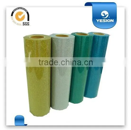 China Manufacturer Best Quality Cheap Price pu Pvc Glitter Garment Heat Transfer Vinyl photo-6
