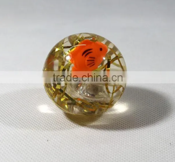 55mm Lucency Fish Crystal Led Flashing Light Bouncy Ball Baby Kids Toys Water Ball photo-4
