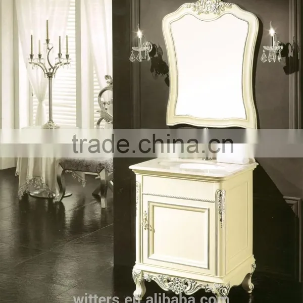 Rustic bath furniture for corner cabinet in beige WTS255