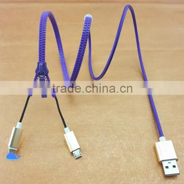 Wholesale Zipper Usb Otg Cable for Iphone 5 Usb Cable photo-3