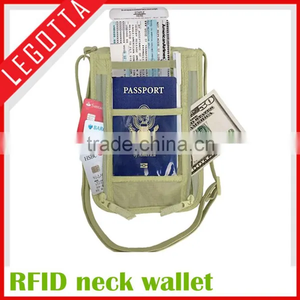 Fashionable New Design Holder Hidden RFID Neck Wallet for Travel 2016 photo-6