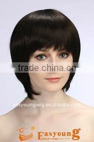 Black Synthetic Wigs, Ladies Short Bob Hair Cut Wigs photo-3