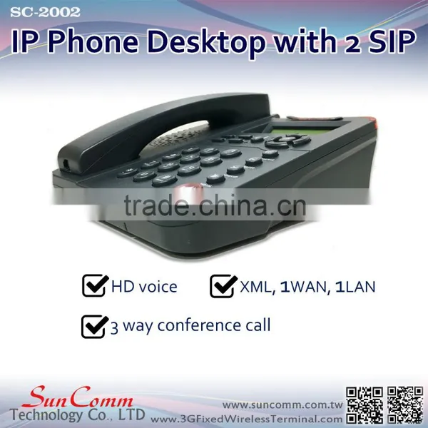 SunComm SC-2002 VoIP Phone Desktop With 2 SIP Accounts photo-3