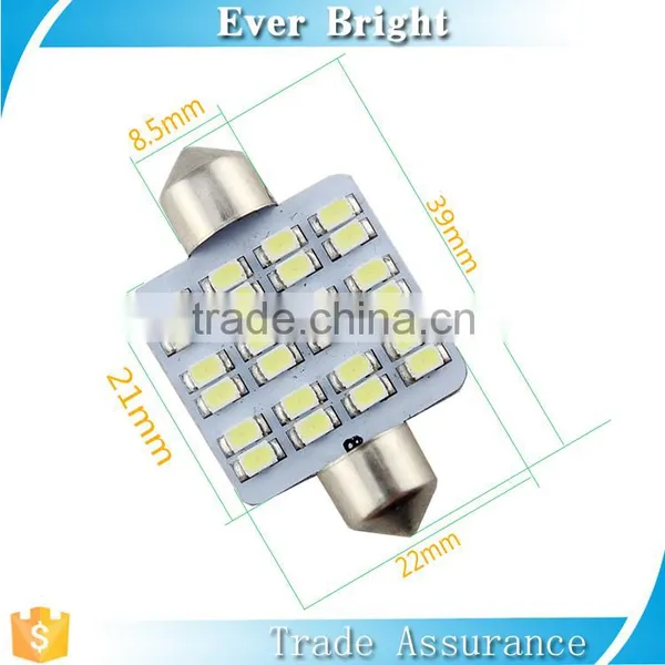 Hot 12v Led Bulb 1206 24smd Auto Led Light 39mm Festoon Car Roof Led Lights photo-2