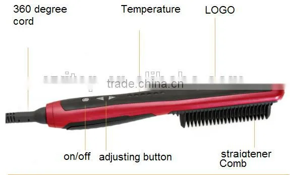Fashion Professional Natrual Hair Straightener Brush Electric Hair Comb photo-5