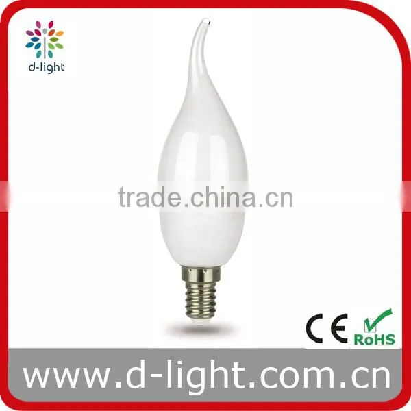 Tri-phosphor 7w Enegy Saving Candle Light Bulbs with E14 E27 Base 120V 230V CE ROHS Certificates