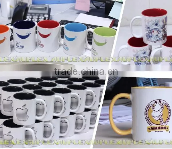 11oz Low Price Color Changed Rim Handle Coated Mug photo-2