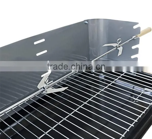 Large Enameled BBQ Grill Trolley photo-4