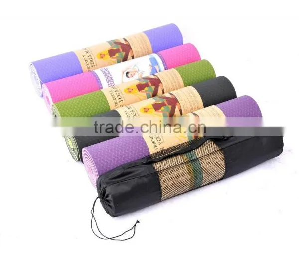 6mm Yoga Exercise Fitness Workout Thick Mat TPE Pilates Gym Festivals Camping photo-3