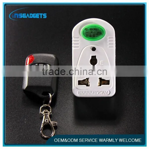 Three way wireless remote control socket