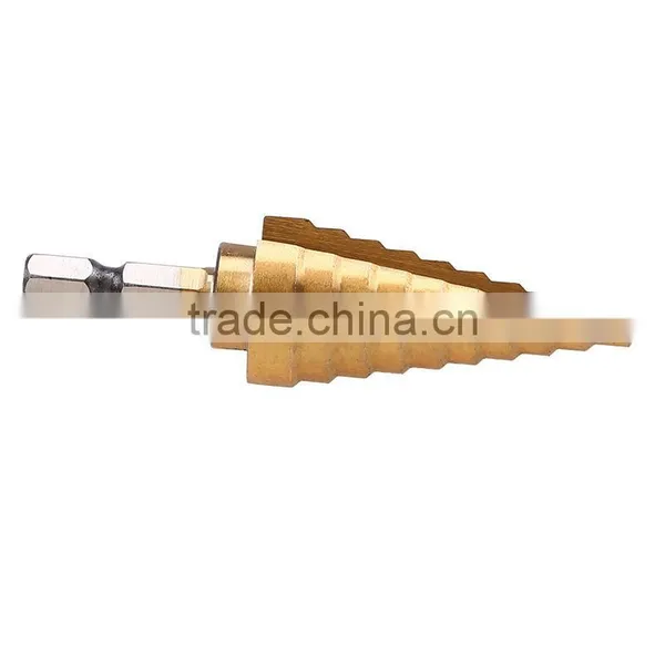 Metal Drilling Round Shank Straight Flute Hss Step Drill Bit Set photo-2