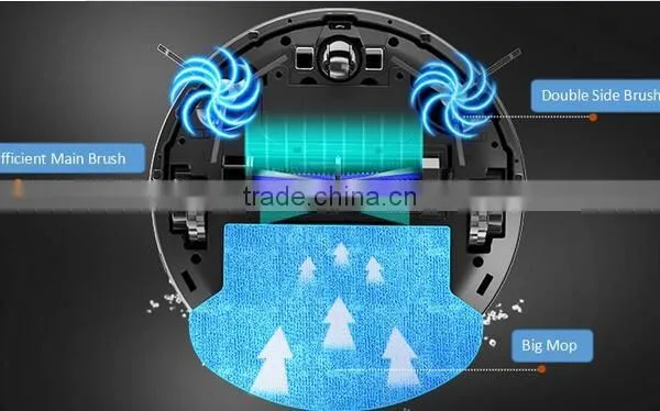 2016 Multifunctional Auto-charging Robot Vacuum Cleaner Water Tank Spray With Wet and Dry Cleaning Mopping photo-3