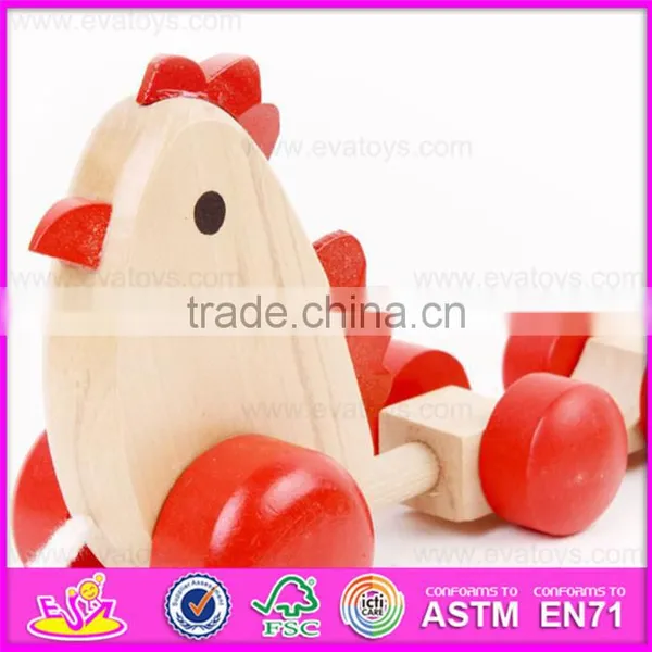 2016 Wholesale Fashion Kids Wooden Chicken Toy W05B147 photo-3