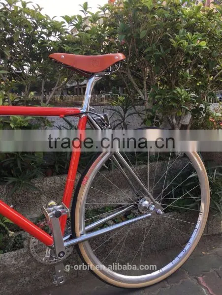 High Quality Cow Leather Bicycle Bike Saddle photo-5
