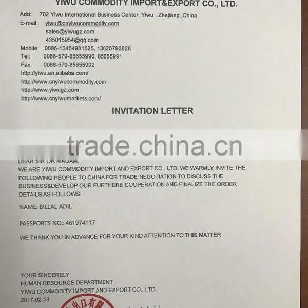 Free Issue Invitation Letter For Visa Services photo-3