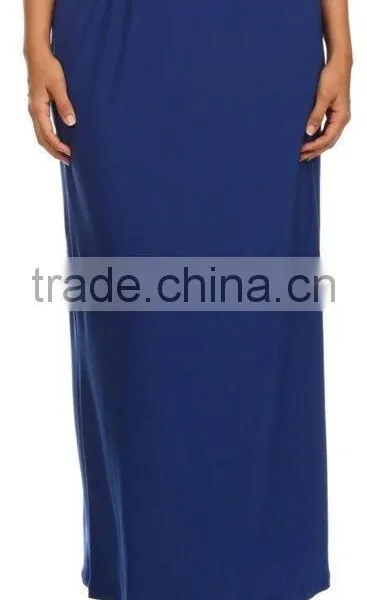 China Clothes 95% Polyester 5% Spandex Fabric Solid Long Coral Skirt Fancy Long Skirts photo-4