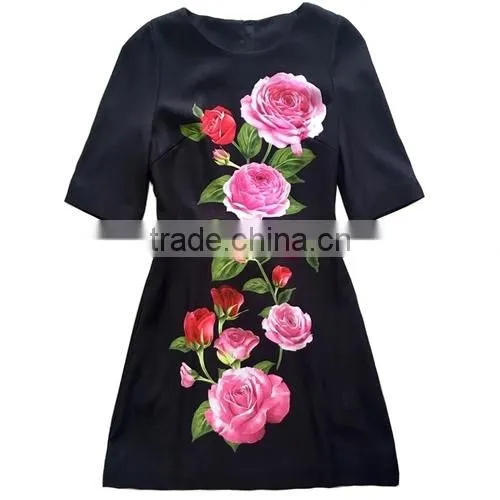 Custom Digital Printing Rose Polyester Fabric From China Suppliers photo-2