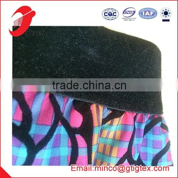 100%POLYESTER PRINT PLAID W/ FLOCKING --- WOMEN'S SKIRT photo-2