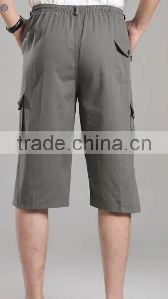 Man Shorts, MTM Service, Light Gray Cargo Shorts photo-3