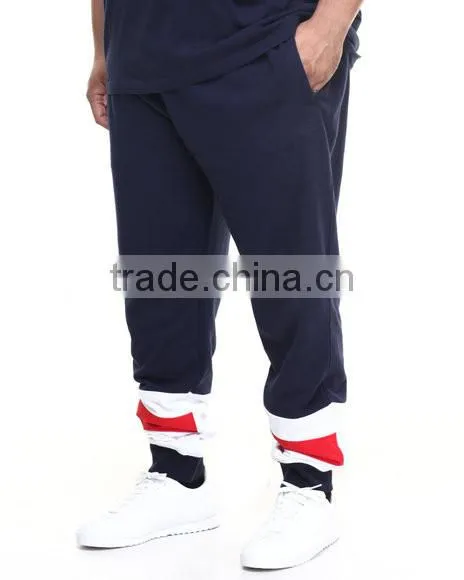 Adjustment Draw-strings Waistline Pants Pieced Contrasting Color Block Design Sweatpant Plus Size Casual Pant photo-2
