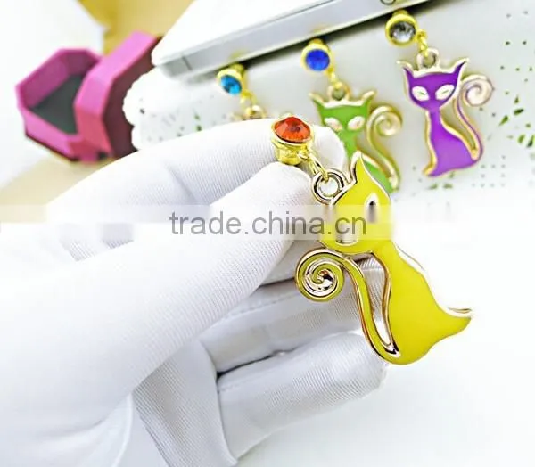 Good Selling 3.5 mm Earphone Dust Cap for Phone Cartoon Cat Design Earphone Cap Plug photo-3
