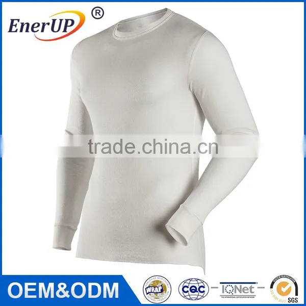 Dri Fit Knit Sports Crew Neck Long Sleeve Moisture Wicking Antibacterial Latest Shirt Designs for Men 2015 photo-3