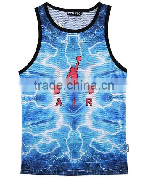 Custom Sublimation Polyester 3D Printing Promotion Sport Men Tank Top photo-6