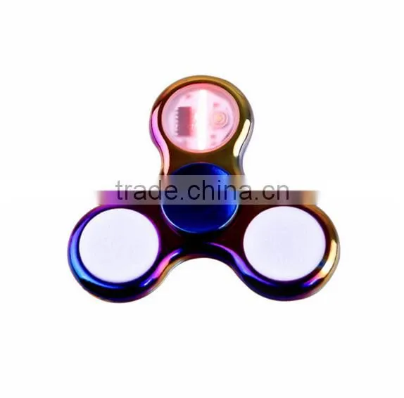 Finger LED Flash Word Crystal Fingertip Gyro Spinner18 Change Finger Glowing Triangle Finger Gyro photo-3